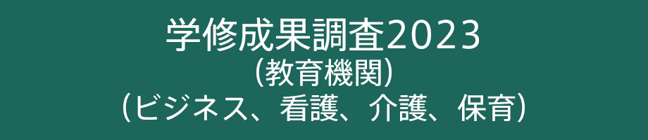 学修成果調査2023（教育機関）（ビジネス、看護、介護、保育）